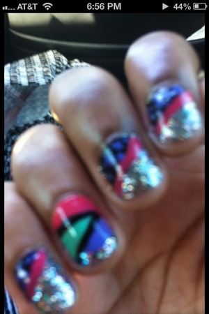 Color block nails that I love! Perfect for a funky style