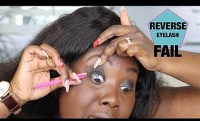 APPLYING FALSE LASHES UNDER REAL LASHES HACK FAIL!!! NEW REVERSE LASH METHOD