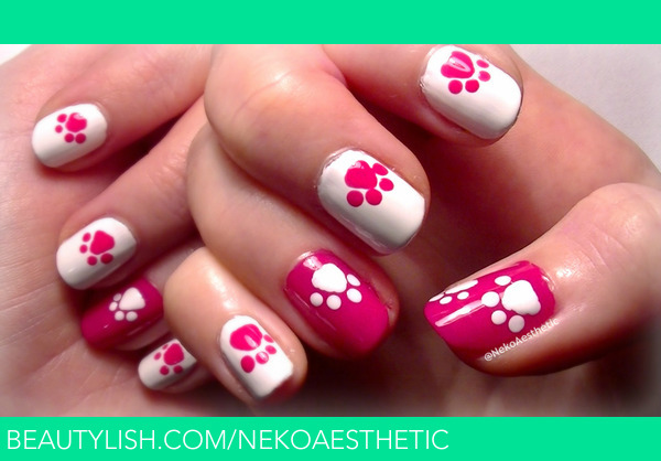 2. Adorable Puppy Paw Print Nail Art - wide 1