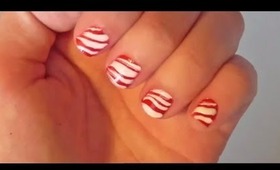 Candy Cane Nail Tutorial