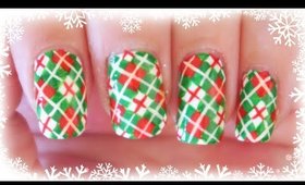 Advent Calendar | 15 - Christmas Plaid nail art ✩ Martina Ek