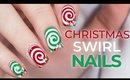 Christmas Swirl Nails | NailsByErin