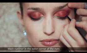 Red and Gold Christmas/ New year`s Eve Make-up Tutorial.mpg