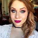 Lilac & Red Smokey Eye