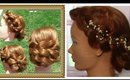 Hair Tutorial: Big Dutch Braid Hairstyle with Flowers for Wedding or Prom
