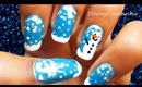 Winter Wonderland nails | Snowman nail design tutorial