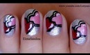 "You and Me" Valentine's Day Nail Art Design