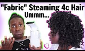 Hair Steaming Natural Hair w/ A Fabric Steamer | Moisturizing & Stretching (Hair Hack)