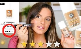 TESTING THE WORST RATED NEW FOUNDATION!? IT COSMETICS CONFIDENCE IN A FOUNDATION  | Casey Holmes