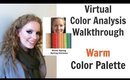 Warm Spring and Autumn Color Palette - Virtual Color Analysis - Warm Skin Undertone | Best Colors