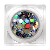 Lit Cosmetics Holographic Glitter Pigment Disco Dots Silver S3
