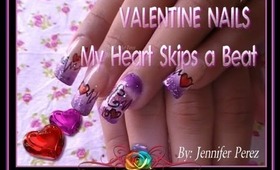 VALENTINE NAILS My Heart Skips a Beat :::... ☆ Jennifer Perez of Mystic Nails ☆