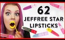 62 Jeffree Star Lipsticks Swatched!!!!! RIP My Lips!!!!!