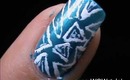 Cool Blue! how to short nails designs to do at home easy nail art for beginners tutorial design