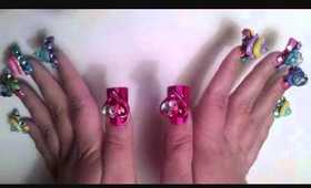 Nail Art "GRINDHOUSE BARBIE" 6D Nail Art by BellaGemaNails