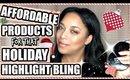 DRUGSTORE & AFFORDABLE HOLIDAY GLAM PRODUCTS +  DEMO | BEAUTY & THE VLOG COLLAB || MelissaQ