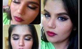Winged eye liner (small eyes makeup)