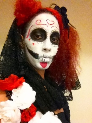 Dia de los muertos, sugar skull. Rushed job,I was running late to the party.
