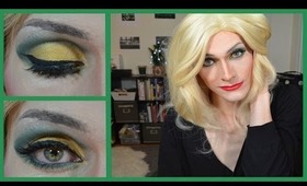 Gold & Green Cut Crease ☆ Dramatic/ Drag Queen ☆ Holiday Eyeshadow Tutorial