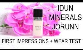 First Impressions Idun Minerals Norrsken Liquid Foundation in Jorunn Review + Wear Test on Pale Skin