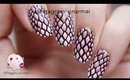 3D dragon skin nail art tutorial