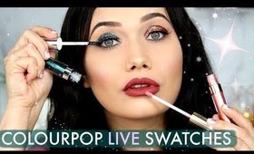 COLOURPOP COSMETICS LIVE SWATCHES | Trying Each Shade On!