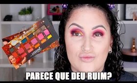 TESTEI A PALETA DA LUDURANA E TENTEI FAZER UMA MAKE NÍVEL HARD! | Duda Fernandes