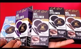 LAGirl cosmetics Gel liner swatches and quick review!