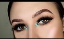 Brown Smokey Eye & Turquoise Pop Of Color Makeup Tutorial