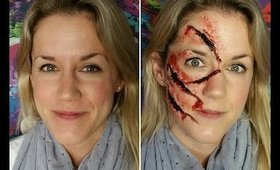 Slasher Face Scary Halloween Makeup SPFX | Primp Powder Pout