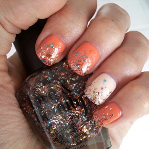 Love these colors together.  Not normally colours I pick but i really love it!!  Sinful colours in hazard and easy going.