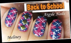 BACK TO SCHOOL ARGYLE NAIL DESIGN | PLAID CHECK FLANNEL NAIL ART TUTORIAL | COLLAB WITH KIM DAO
