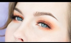 Orange Eye Makeup For Blue Eyes Ɩ Rebecca Shores MUA