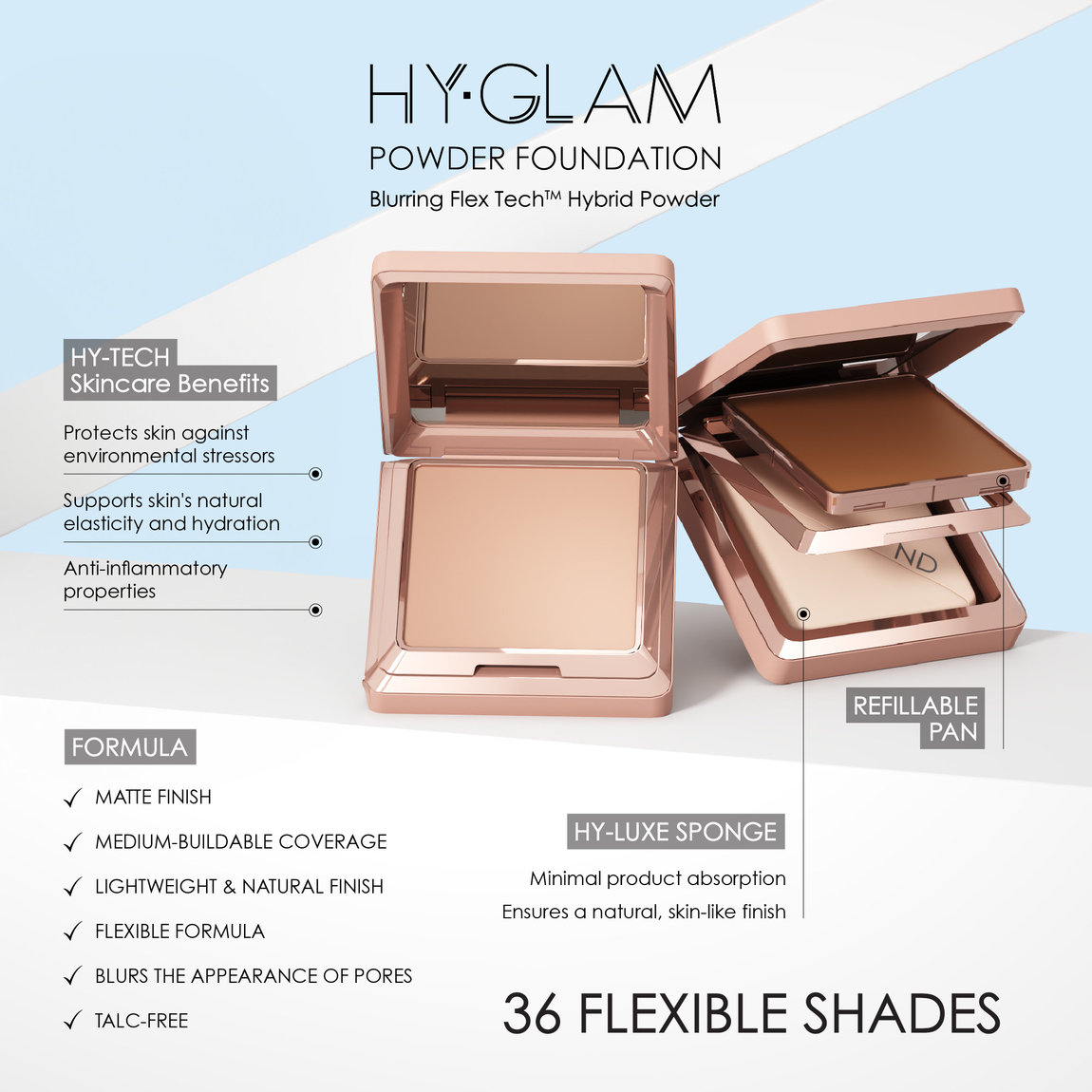Natasha Denona HY-GLAM Powder Foundation Y8-9 | Beautylish