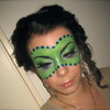 Halloween series : Green Masquerade Ball mask make-up 