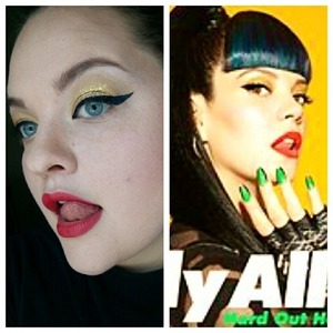 I loved Lily Allen's makeup in the video and wanted to recreate it. 