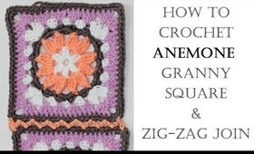 How to Crochet and Join Anemone Granny Square
