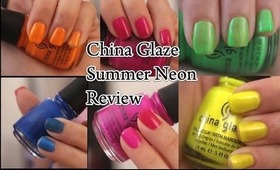 China Glaze Summer Neon 2012 Nail  (Swatches and Review )