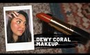 Everyday Coral Summer Makeup