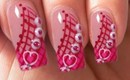 Valentine's Day Special 8/10 pink Acrylic Nail Art Step by Step