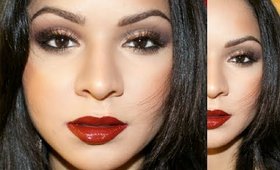 Sultry Eyes & Dark Lips Makeup Tutorial