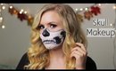 Half Bottom Face Skull Halloween Makeup Tutorial