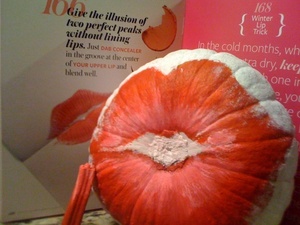 Blotted Red Lip Pumpkin inspired by InStyle Magazine. 