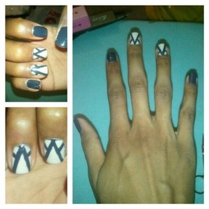 scotch tape nail art with essie bobbing for baubles and sand tropez