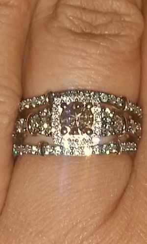 my honey upgraded my diamond LeVian Ring I'm in love I feel so special  (: