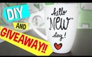 DIY : How to Paint a Mug and make it permanent + GIVEAWAY !!!