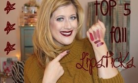 Top Fall Lipsticks - With lip swatches!