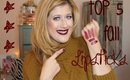 Top Fall Lipsticks - With lip swatches!