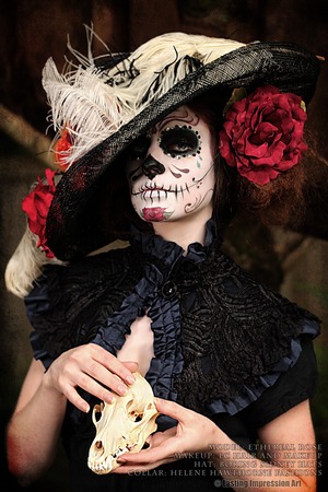 Dia de Los muertos makeup for Halloween! To be printed in Miroir Magazine Halloween 2013