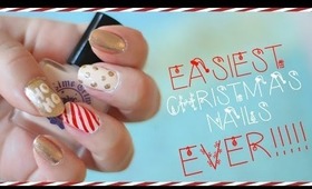 EASIEST CHRISTMAS NAILS EVER!!